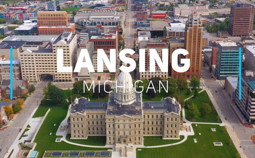 미시간 주 랜싱의 계절별 평균 기온, 강우량, 강설량 정보 - Lansing - 1