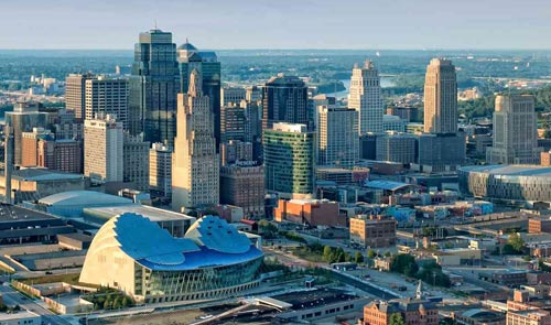 캔자스시티의 사계절 날씨를 월별 평균 기온 - Kansas City - 1