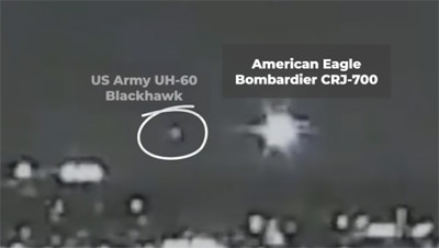 Collision of Passenger Plane and Helicopter Near Washington, USA - Los Angeles - 1