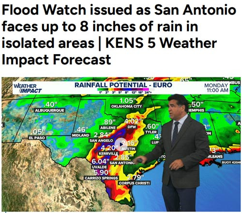 이번 주 샌안토니오, 금요일까지 홍수 주의보가 나왔습니다  - San Antonio - 1