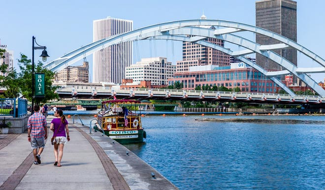 다운타운에 위치한 제네시 강(Genesee River) 이야기 - Rochester - 1