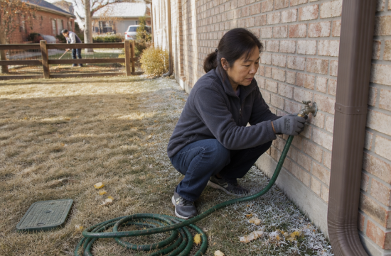 Removing the Hose Before the First Frost and Winterizing the Sprinkler - Denver - 1