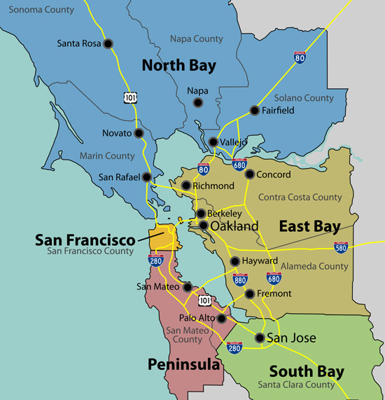 샌프란시스코 인근 도시들 이름과 주요 도시 정보 - San Francisco - 1