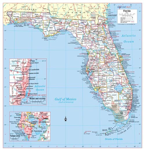 플로리다, 지도에선 커 보이지만 실제로는 중간급 크기 - Florida - 1