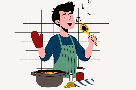 A Man Who Cooks Well = A Man Who Eats Well and Feels Good About Saving - New York - 1