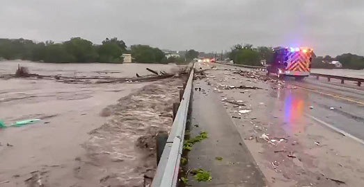 Flood Damage in Kerr County, Texas from Rain on July 4th - Texas - 1