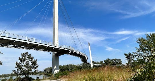 Famous Bridge in Omaha: Bob Kerrey Pedestrian Bridge - Omaha - 1