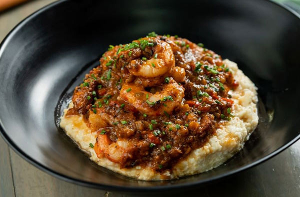 South Carolina Local Cuisine, Shrimp and Cheesy Grits - Columbia - 1
