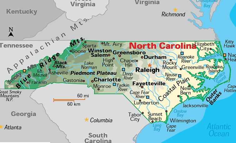 노스캐롤라이나와 사우스캐롤라이나가 남북으로 나뉜 이유 - North Carolina - 1