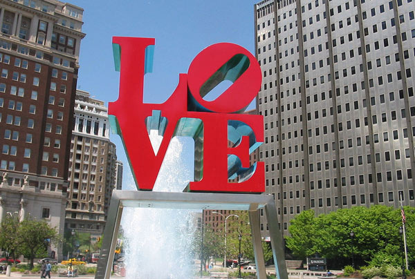 필라델피아 LOVE Park에 있는 LOVE 조각상 이야기 - Philadelphia - 1