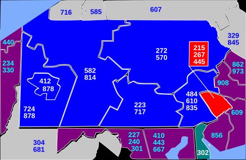 필라델피아 지역 전화번호, 215·267·445 지역 코드 완벽 정리 - Philadelphia - 1
