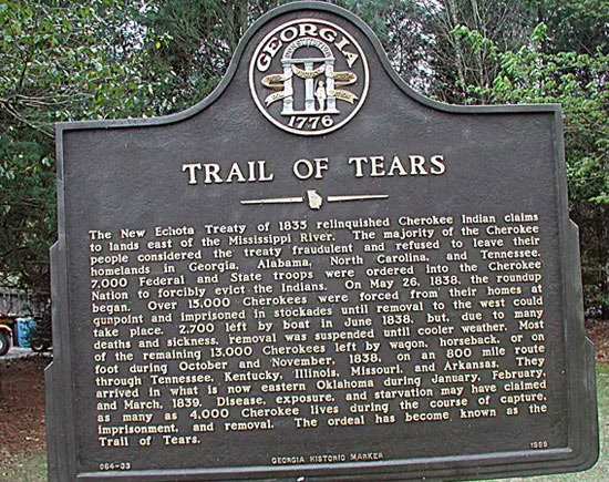 1838, The Forced Path, Trail of Tears - Georgia - 1