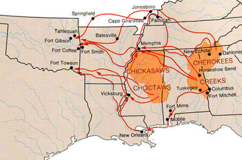 1838, The Forced Path, Trail of Tears - Georgia - 2