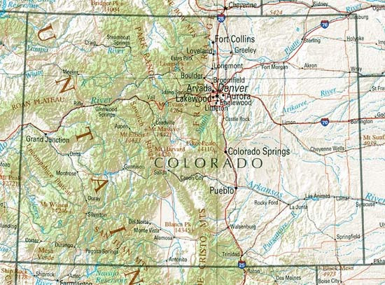 콜로라도 주 지도를 보면 직사각형인 이유가 궁금합니다 - Colorado Springs - 1