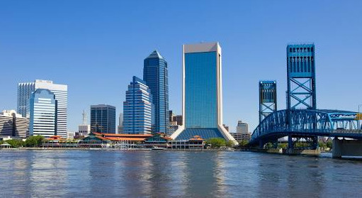 잭슨빌 월별 평균 기온 및 강수량 - Jacksonville - 1