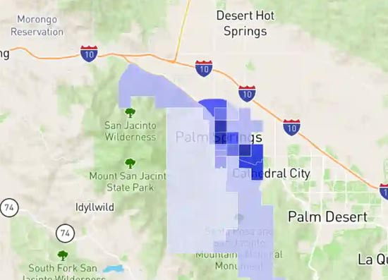 팜스프링스 우범지대와 치안. 동네별 안전 체감 비교 - Palm Springs - 1