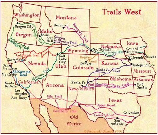 The Symbolic Phrase 'Trails West' of the American West Expansion Era - Cheyenne - 1